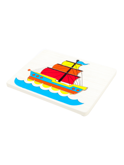 ภาพตัดต่อ เรือใบ (4 ชิ้น), ของเล่นไม้, ของเล่นเสริมพัฒนาการ, ของเล่นเด็กอนุบาล