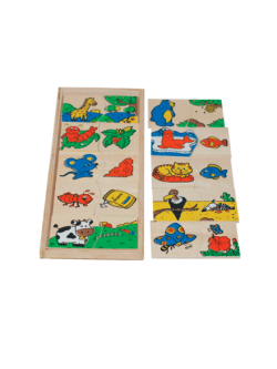 เกมจับคู่สัตว์กับอาหาร , ของเล่นไม้, ของเล่นเสริมพัฒนาการ, ของเล่นเด็กอนุบาล, สื่อการสอนเด็กอนุบาล วัสดุและสี ปลอดภัยต่อเด็ก มีมาตรฐาน มอก. ตามที่ สพฐ. กำหนด