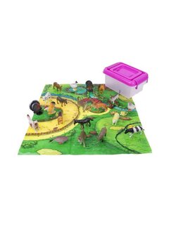 ฟาร์มสัตว์แสนซนและถิ่นอาศัย 21 ชิ้น , ของเล่นเสริมพัฒนาการ, ของเล่นเด็ก, สื่อการสอน