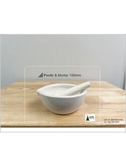 โกร่งบดยาเซรามิค ขนาด 100mm (Pestle & Mortar)