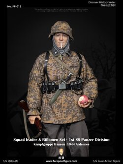 [พร้อมส่ง] Facepoolfigure 1/6 : 1st SS Panzer Division - FP015B : Riflemen