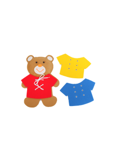 ชุดหัดร้อยเชือก ลูกหมีแต่งตัว ของเล่นเสริมพัฒนาการ ,ของเล่นเสริมทักษะ,ของเล่นเด็ก, สื่อการสอนอนุบาล