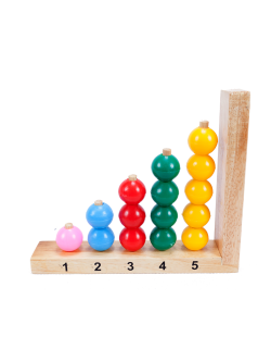 ลูกปัดกลม ลูกปัดสวมหลัก1-5, ของเล่นไม้, ของเล่นเสริมพัฒนาการ, ของเล่นเด็กอนุบาล, สื่อการสอนเด็กอนุบาล