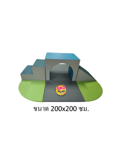 อุโมงค์นุ่มนิ่มพร้อมเบาะรองคลาน, บันไดนุ่มนุิ่ม,อุโมงค์, เบาะนุ่มนิ่ม หนัง soft play, indoor playground ของเล่นเสริมพัฒนาการ