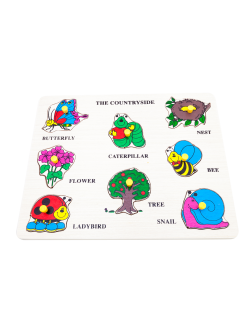 ภาพตัดต่อ สิ่งแวดล้อม กระดานหมุดสิ่งแวดล้อม, ของเล่นไม้, ของเล่นเสริมพัฒนาการ, ของเล่นเด็กอนุบาล, สื่อการสอนเด็กอนุบาล