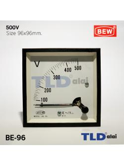 พาแนลมิเตอร์ แบบเข็ม ขนาด 500v ขนาด 96x96 mm. รุ่น BE-96 พร้อมอุปกรณ์ยึด Panel Meter ตัววัดความถี่ไฟฟ้า (Analog Frequency Panel Meter)