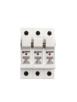 ฐานใส่ฟิวส์ ตู้คอนโทรล 3 ช่อง RT18-32X 3P rail press fuse base fuse holder light