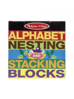 บล๊อคกระดาษแข็งรูปตัวอักษร A-Z เรียนรู้ตัวอักษร รูปร่าง การบังคับมือ การสร้าง การต่อ Alphabet Stacking & Nesting Blocks Melissa&Doug,ของเล่นเสริมพัฒนาการ,ของเล่น