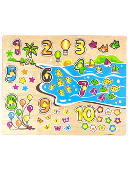 กระดานตัวเลขหมุดนับจำนวน กะบะเลขฉลุนับจำนวน , ของเล่นไม้, ของเล่นเสริมพัฒนาการ, ของเล่นเด็กอนุบาล, สื่อการสอนเด็กอนุบาล