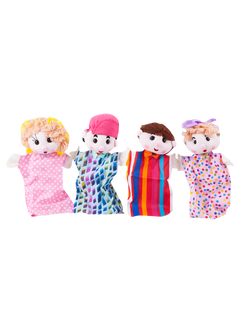 หุ่นกระบอกมือ พ่อ แม่ ลูก (ชุดใหญ่) ราคายังไม่รวมที่ตั้งหุ่น, ของเล่นเสริมทักษะ,ของเล่นเด็ก, สื่อการสอนอนุบาล