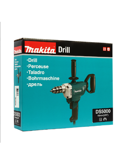 MAKITA (แท้) สว่านไฟฟ้า ขนาด 5/8 นิ้ว กำลังไฟ 750 วัตต์ รุ่น DS5000 เจาะเหล็ก 16 มม. เจาะไม้ 36 มม. ความเร็วรอบตัวเปล่า 600 รอบ/นาที สำหรับงานหนัก (มากีต้า)