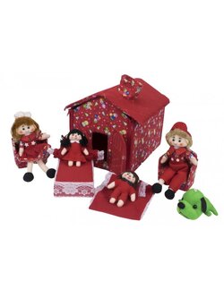 บ้านตุ๊กตานุ่มนิ่มชุดครอบครัว 13 ชิ้น,ของเล่นเสริมทักษะ,ของเล่นเด็ก, สื่อการสอนอนุบาล