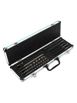 ชุดดอกสว่าน+สกัด SDS 10 ดอก/ชุด รุ่น D-70904 ประกอบด้วย ดอกสว่าน SDS Plus จำนวน 8 ดอก ดอกสกัด SDS Plus จำนวน 1 ดอก และ ดอกสกัดปลายแบน SDS Plus จำนวน 1 ดอก