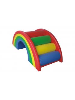 บันไดโค้งสีรุ้งนุ่มนิ่ม, เบาะหนังนุ่มนิ่ม, กระตุ้นพัฒนาการ กิจกรรมบำบัด กายภาพบำบัดเด็ก เสริมพัฒนาการกล้ามเนื้อมัดใหญ่ indoorplayground รับผลิตเครื่องเล่นนุ่มนิ่ม softplay ใช้ในโรงเรยนอนุบาล ศูนย์พัฒนาเด็กเล็ก โรงพยาบาล