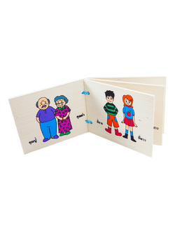 หนังสือไม้ ชุดครอบครัว, ของเล่นไม้, ของเล่นเสริมพัฒนาการ, ของเล่นเด็กอนุบาล, สื่อการสอนเด็กอนุบาล