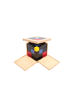 ชุดกล่อง ลูกบาศก์ไตรนอเมียล (กล่องสามมิติ), ของเล่นไม้, ของเล่นเสริมพัฒนาการ, ของเล่นเด็กอนุบาล, สื่อการสอนเด็กอนุบาล,มอนเตสซอรี่ ,montessori, สื่อการสอนประถม