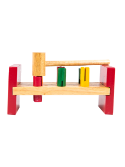 ค้อนตอกเตียงนอน , ของเล่นไม้, ของเล่นเสริมพัฒนาการ, ของเล่นเด็กอนุบาล, สื่อการสอนเด็กอนุบาล วัสดุและสี ปลอดภัยต่อเด็ก มีมาตรฐาน มอก. ตามที่ สพฐ. กำหนด