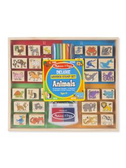 ชุดแสตมป์พร้อมหมึก สร้างการเรียนรู้ เสริมสร้างจินตนาการ การเรียนรู้ Deluxe Stamp Set Animals Melissa&Doug, ของเล่นเสริมพัฒนาการ, ของเล่น