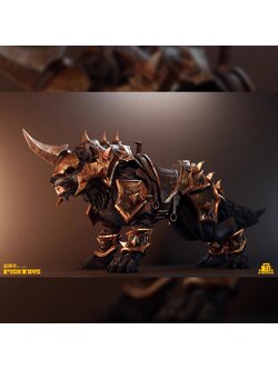 [พร้อมส่ง] Fish toys (D20 Studio) Glory Wolf หมาป่าชุดเกราะถอดได้ 38ซม. A : Black Gold Armor Black Wolf Set HY-030