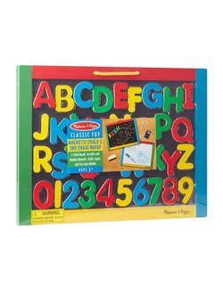 กระดานแม่เหล็ก ไวท์บอร์ด แม่เหล็ก 37 ชิ้น Melissa & Doug Chalk Board & White Board with Alphabet Magnet