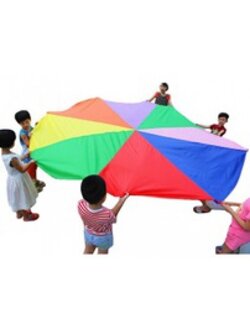 Parachute (พาราชูต) ผ้าร่มสีรุ้ง เส้นผ่าศูนย์กลาง 3 เมตร , ผ้าร่ม , ของเล่นเสริมพัฒนาการ, ของเล่น ,ผ้าสีรุ้ง , ของเล่นเสริมจินตนาการ