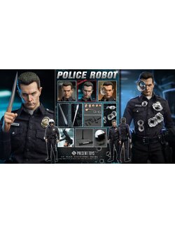 [พร้อมส่ง] PRESENT TOYS PT-sp62 1/6 ：Police Robot T1000 (กล่องใหญ่+กล่องเล็ก)
