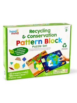 ชุดเกมบล็อกรูปปริศนาการรีไซเคิลและการอนุรักษ์ ธรรมชาติ ของเล่นเสริมพัฒนาการ ,ของเล่นเสริมทักษะ,ของเล่นเด็ก, สื่อการสอนอนุบาล