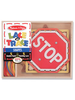 ชุดฝึกร้อยเชือกรูปร่าง ช่วยฝึกการบังคับมือและตา และฝึกสมาธิ Lacing Shapes Melissa&Doug, ของเล่นเสริมพัฒนาการ, ของเล่น