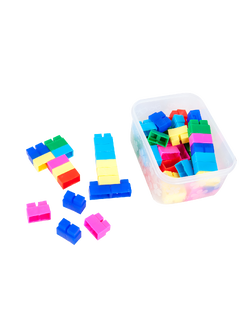 เลโก้พลาสติกสร้างสรรค์ ตัวต่อเหลี่ยม 60 ชิ้น ของเล่นเด็ก, ของเล่นเสริมพัฒนาการ, ของเล่นเด็กอนุบาล, สื่อการสอนเด็กอนุบาล