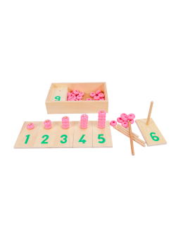 ลูกคิดสวมหลัก 1-10 ลูกปัดฝึกนับเลข จับคู่ตัวเลข, ของเล่นไม้, ของเล่นเสริมพัฒนาการ, ของเล่นเด็กอนุบาล, สื่อการสอนเด็กอนุบาล