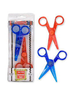 กรรไกรฝึกตัด มีทั้งตัดตรงและซิกแซ๊ก เสริมทักษะการบังคับมือ การมีสมาธิ และการมีความคิดริเริ่มสร้างสรรค์ Child-Safe Scissors Set Melissa&Doug, ของเล่นเสริมพัฒนาการ, ของเล่น
