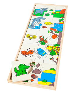 เกมจับคู่สัตว์-อาหาร-ที่อยู่ , ของเล่นไม้, ของเล่นเสริมพัฒนาการ, ของเล่นเด็กอนุบาล, สื่อการสอนเด็กอนุบาล วัสดุและสี ปลอดภัยต่อเด็ก มีมาตรฐาน มอก. ตามที่ สพฐ. กำหนด