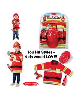ชุดแฟนซี ชุดนักดับเพลิง ส่งเสริมการรู้จักทำงาน รู้จักอาชีพ Role Play Costume (bart) Melissa&Doug, ของเล่นเสริมพัฒนาการ, ของเล่น