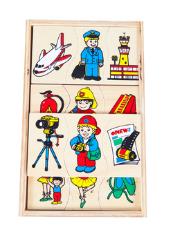 เกมจับคู่บุคคล-อาชีพ-เครื่องใช้ , ของเล่นไม้, ของเล่นเสริมพัฒนาการ, ของเล่นเด็กอนุบาล, สื่อการสอนเด็กอนุบาล