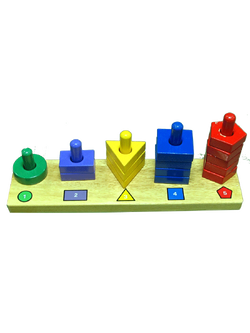 กระดานจำแนกสี จำนวน รูปทรง , ของเล่นไม้, ของเล่นเสริมพัฒนาการ, ของเล่นเด็กอนุบาล, สื่อการสอนเด็กอนุบาล วัสดุและสี ปลอดภัยต่อเด็ก มีมาตรฐาน มอก. ตามที่ สพฐ. กำหนด