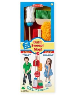 ชุดเล่นทำความสะอาด ในชุดมีอุปกรณ์ครบ ขนาดกะทัดรัด เหมาะสำหรับนักทำความสะอาด Play House Series Mop Melissa&Doug, ของเล่นเสริมพัฒนาการ, ของเล่น