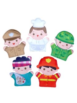 หุ่นมือ บุคคลอาชีพต่างๆ ชุด 1 ของเล่นเสริมพัฒนาการ ,ของเล่นเสริมทักษะ,ของเล่นเด็ก, สื่อการสอนอนุบาล