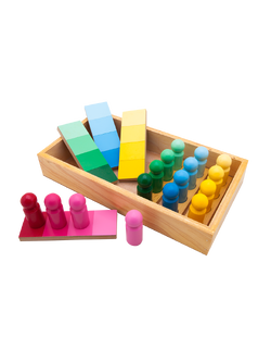 ตุ๊กตาเทียบสี (ชุดเรียงสี), ของเล่นไม้, ของเล่นเสริมพัฒนาการ, ของเล่นเด็กอนุบาล, สื่อการสอนเด็กอนุบาล,มอนเตสซอรี่ ,montessori, สื่อการสอนประถม