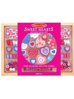 ชุดร้อยลูกปัดหัวใจ ส่งเสริมความคิดริเริ่มสร้างสรรค์ ทักษะการประดิษฐ์ Wooden Bead Set - Sweet Heart Melissa&Doug, ของเล่นเสริมพัฒนาการ, ของเล่น