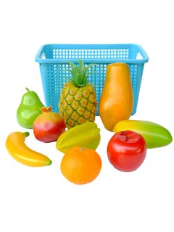 ตะกร้าผลไม้จำลอง ผลไม้เสมือนจริง ผลไม้ปลอม พลาสติกอย่างดี,ของเล่น, ของเล่นเสริมพัฒนาการ, ของเล่นเด็ก, สื่อการสอน