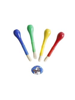 ชุดแปรงทาสีหลากสีสัน เซต 4 ชิ้น ของเล่นเสริมพัฒนาการ ,ของเล่นเสริมทักษะ,ของเล่นเด็ก, สื่อการสอนอนุบาล พร้อมส่ง