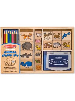 ชุดแสตมป์พร้อมหมึก ชุดสัตว์ เสริมสร้างจินตนาการ การเรียนรู้ Stamp Set - Animal Melissa&Doug, ของเล่นเสริมพัฒนาการ, ของเล่น