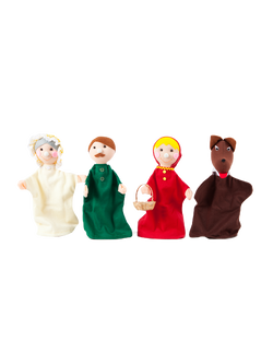 หุ่นกระบอกมือ หนูน้อยหมวกแดง ของเล่นเสริมทักษะ,ของเล่นเด็ก, สื่อการสอนอนุบาล