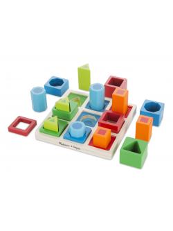 ชุดเล่นเรียนรู้รูปร่าง ส่งเสริมความเข้าใจทางด้านอนุกรม การจำแนกแยกแยะ Shape Sequence Sorting Set Melissa&Doug, ของเล่นเสริมพัฒนาการ, ของเล่น