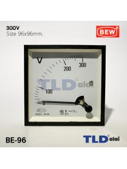 พาแนลมิเตอร์ แบบเข็ม ขนาด 300v ขนาด 96x96 mm. รุ่น BE-96 พร้อมอุปกรณ์ยึด Panel Meter ตัววัดความถี่ไฟฟ้า (Analog Frequency Panel Meter)