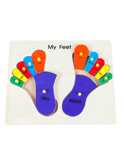 เท้าของฉัน , ของเล่นไม้, ของเล่นเสริมพัฒนาการ, ของเล่นเด็กอนุบาล, สื่อการสอนเด็กอนุบาล วัสดุและสี ปลอดภัยต่อเด็ก มีมาตรฐาน มอก. ตามที่ สพฐ. กำหนด