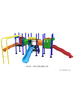 ชุดหอท่อลอด+ สไลด์ 80+ บาร์โหน เครื่องเล่นสนาม กลางแจ้ง เหล็ก, สไลเดอร์,ของเล่น สนามเด็กเล่น สั่งผลิต 10-20 วัน