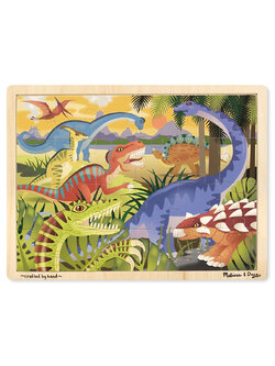 ชุดจิ๊กซอไม้ 24 ชิ้น รูปไดโนเสาร์ ส่งเสริมให้รู้จักคิด และการมีสมาธิ Wooden Jigsaw Puzzle Dinosaur 24pc Melissa&Doug, ของเล่นเสริมพัฒนาการ, ของเล่น