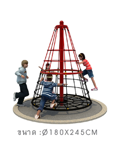 จรวดปีนป่าย กระโจมปีนป่ายโดม ปีนป่ายเชือก เครื่องเล่นสนามกลางแจ้ง สนามเด็กเล่น ออกกำลังกายเด็ก สั่งผลิต 30-45 วัน