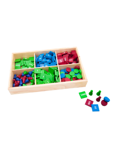 สแตมป์เกมส์ เบี้ยอากร (เลขหลักหน่วย สิบ ร้อย พัน), ของเล่นไม้, ของเล่นเสริมพัฒนาการ, ของเล่นเด็กอนุบาล, สื่อการสอนเด็กอนุบาล,มอนเตสซอรี่ ,montessori, สื่อการสอนประถม